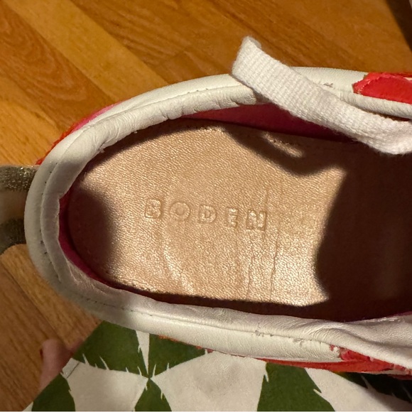 Boden Red and Pink Women's Sneakers - Picture 6 of 7